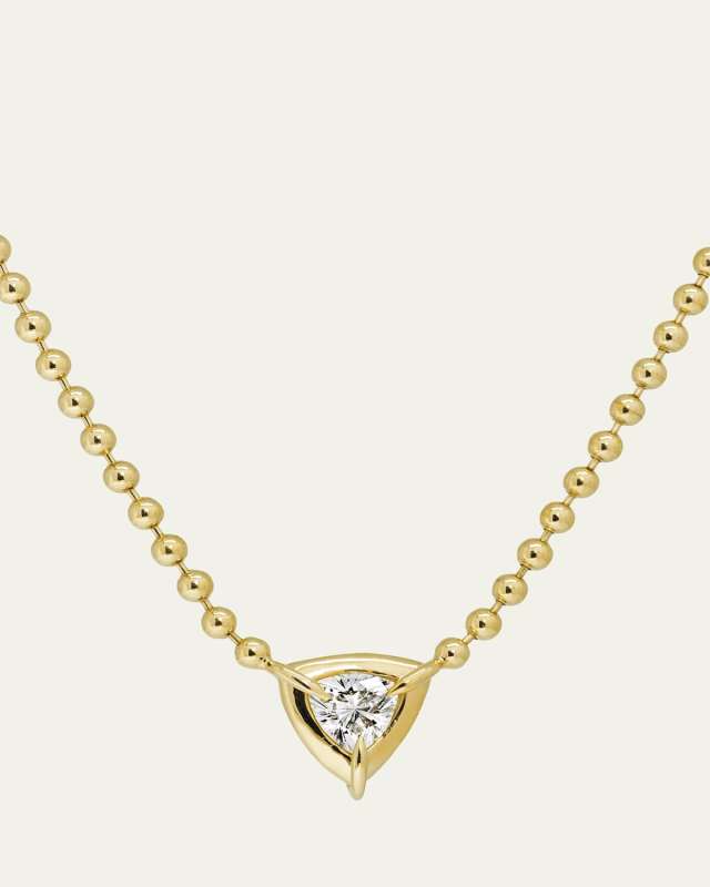 Solar Drop Trillion Solitaire Necklace